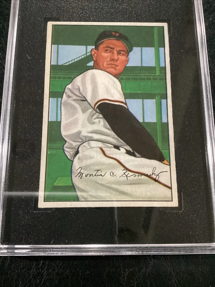 1952 Bowman MONTY KENNEDY #213 N.Y. Giants SGC 4 Low Pop Baseball Card Set Break - Image 2 of 4