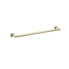 Emtek 28108TQUS4 Towel Bar 24", Step Square Rosette, Satin Brass