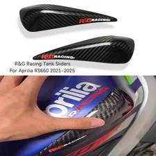 For Aprilia RS660 2021-2025 R&G Racing Tank Sliders Protector Cover Carbon Fiber