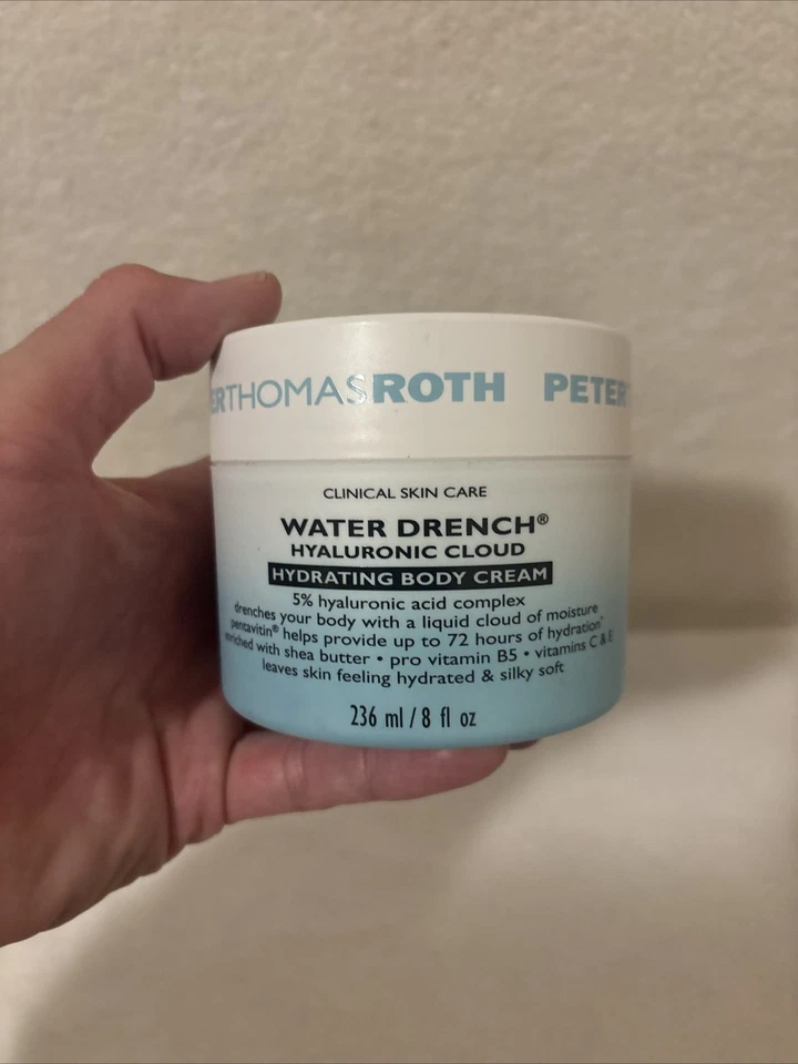 Crema corporal hidratante nube hialurónica Peter Thomas Roth Water Drench 8 OZ nueva Foto 2 de 4