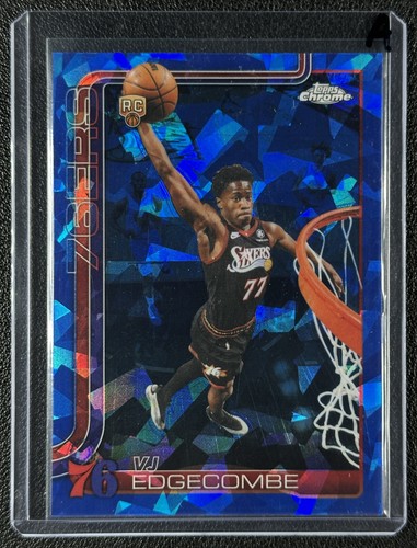 VJ EDGECOMBE 2025-26 TOPPS CHROME UPDATE SAPPHIRE #153 ROOKIE RC 76ERS (A)