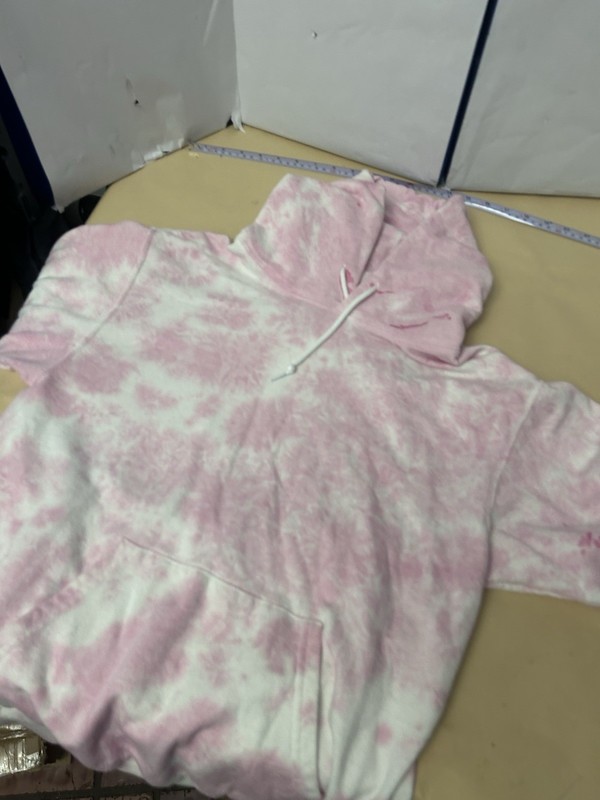 Artist Union Clothing Co Womens Pink/white tiedye pullover hoodie oversize