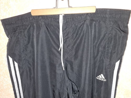 Adidas Trainingshose Gr.42/44 XL Schwarz Drei Streifen Sehr Gut Vintage Fussball - Bild 2 von 14