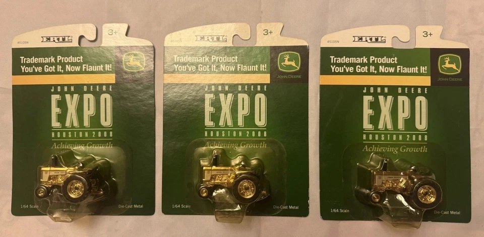 Дизельный трактор John Deere 730 Gold Chase 2008 Houston Expo от Ertl масштаб 1:64 - Изображение 3 из 4