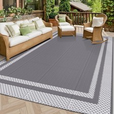 Extra Large Outdoor Rug 150x245cm Reversible Waterproof Camping Patio Mat