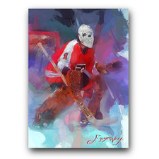Bernie Parent #4 Art Card Limited 19/50 Edward Vela Signed (Philadelphia Flyers)