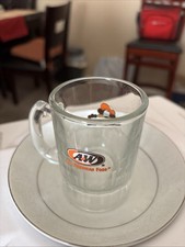 Mug Glass A&W Rooty Bear Clear 3.25 Height