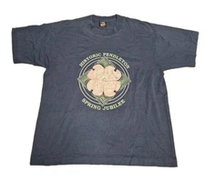 VTG 80s 90s  Single Stitch Historic Pendleton Spring Jubilee Tee Shirt Large