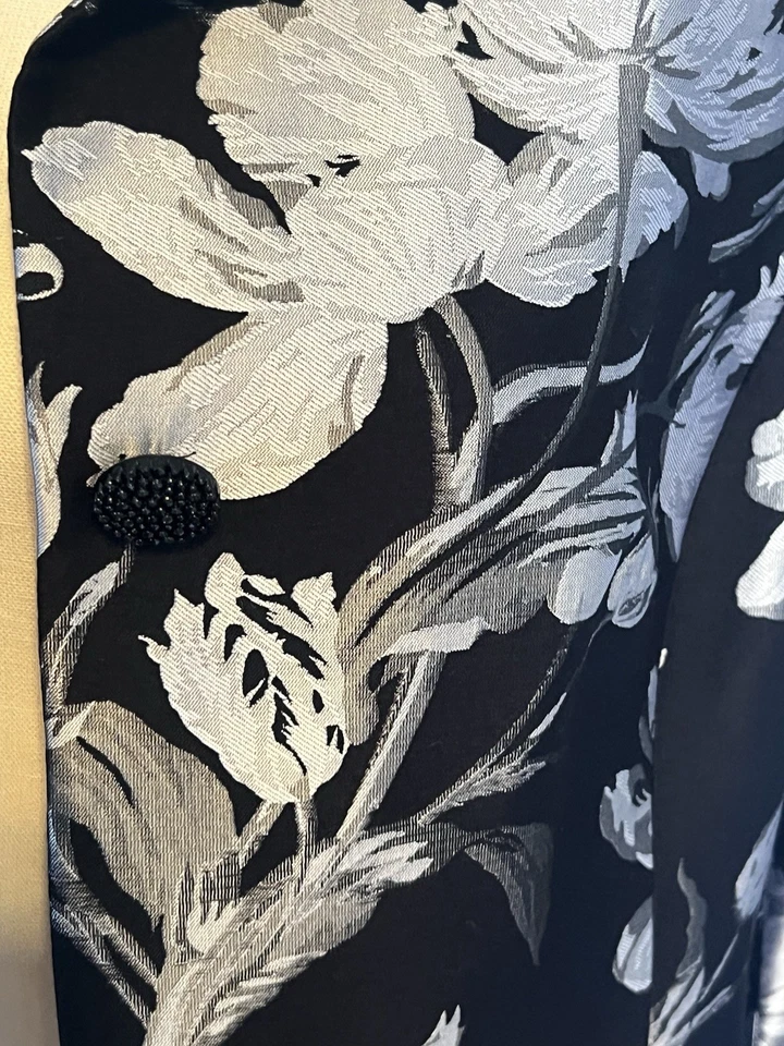 Kasper 女式花卉印花长夹克外套 8 码 — 第 2/4 张图片