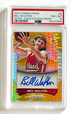 2014-15 Panini Prizm Basketball Bill Walton Portland Auto Gold Pulsar /10 PSA 8