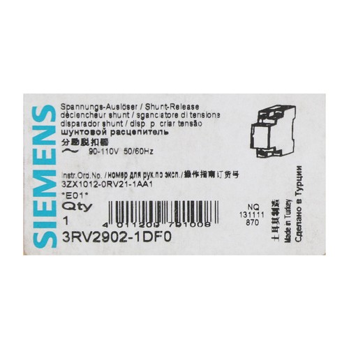 Siemens 3RV2902-1DF0 Shunt Release New NFP - Picture 2 of 9
