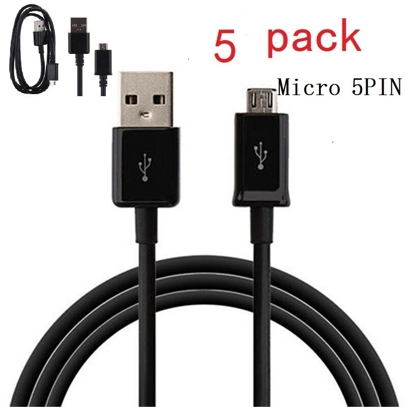 5pcs USB 2.0 A Male to MICRO B Cable Charger Lead for PS4 XBOX Controller - Image 2 of 4