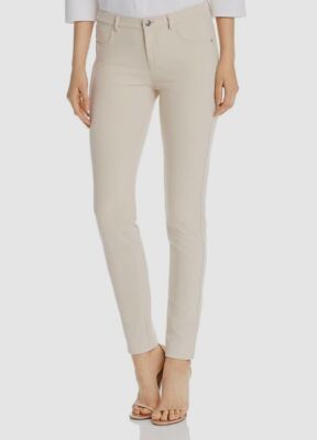 $498 Lafayette 148 Women's Beige Acclaimed Stretch Mercer Pants Size 12
