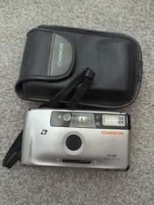 Chinon AP 600S Auto Focus Film Camera Silver + Carry Case