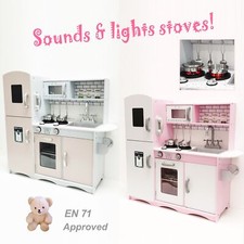 M2S Kids Wooden Play Kitchen Pretend Play Utensils Toys Cooking Role Play Set