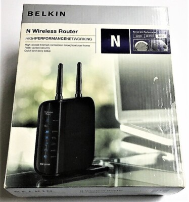 Belkin N Wireless Router IEEE 802.11 b/g/n 300Mps WPS Reconnect F5D8236 ...