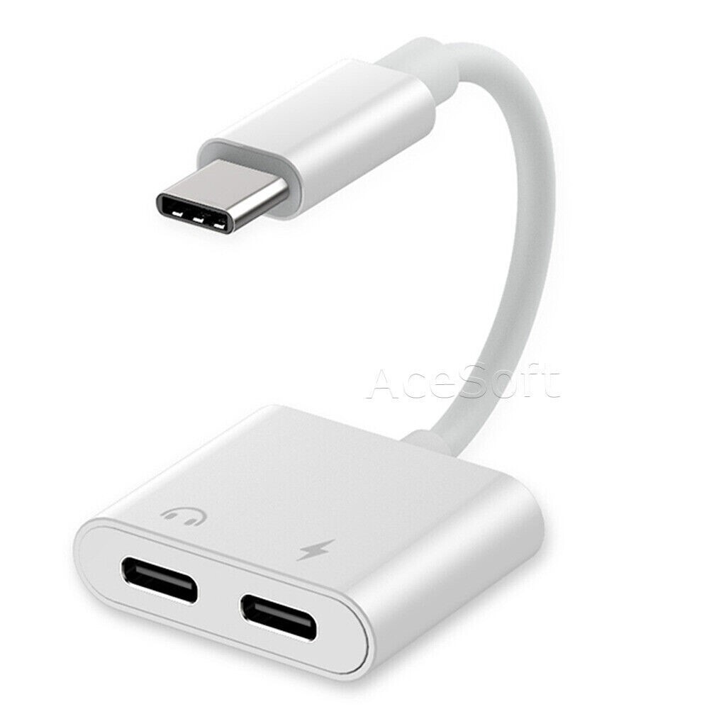 Type-C Male to Dual USB-C Jack Charging Audio Adapter f Xiaomi Black Shark 2 Pro