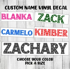 Paw Print Dog Lettering Pet Puppy Custom Name Decal Sticker Text Vinyl Dog House