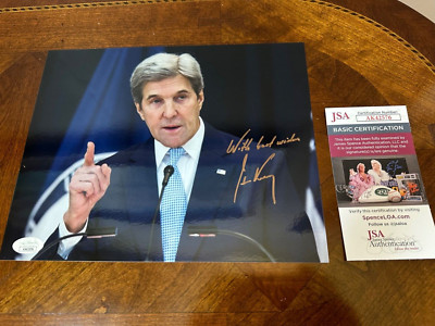 Senator John Kerry Signed 8x10 Photograph- JSA Authenticated- COA