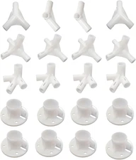 20Pcs White Tent Replacement Spare Parts, Canopy Fitting, Spare Parts for 10'X30