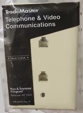 P&S TPTE2-I TELEPHONE/VIDEO PLATE IVORY (LOT OF 8)