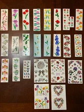 Floral scrapbooking stickers Creative Memories and Mrs. Grossman