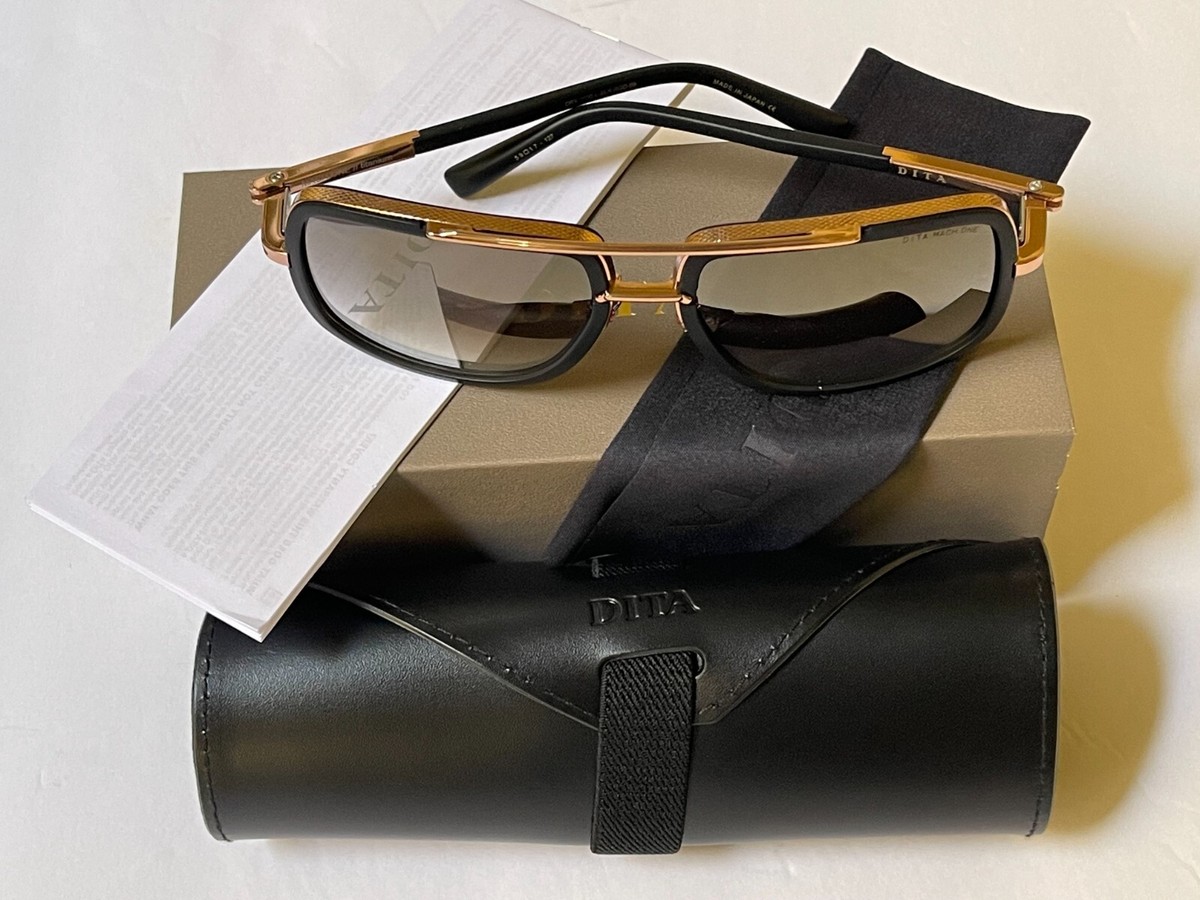 Lentes Dita Mach One Dita Black And Gold Mach One Sunglasses Dita