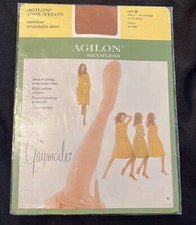 Vintage Stockings Agilon Seamless By Gaymode Sz B 9 10.5 GALA NIP MCM Penneys