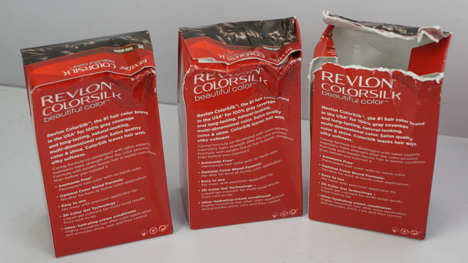 (3 Pack) Revlon ColorSilk Beautiful Color 30 Dark Brown New Distressed Packaging
