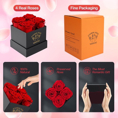 Rosenbox Infinity Rosen,Konservierte Rose,Ewige Rose,Geburtstagsgeschenke Frauen - Bild 5 von 18