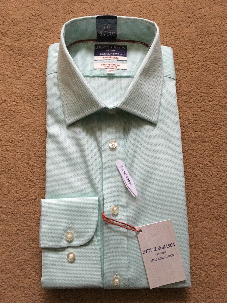 FILA STOVEL & MASON Camicia Uomo Edizione Limitata Savile Row Verde 16" (41cm) £95