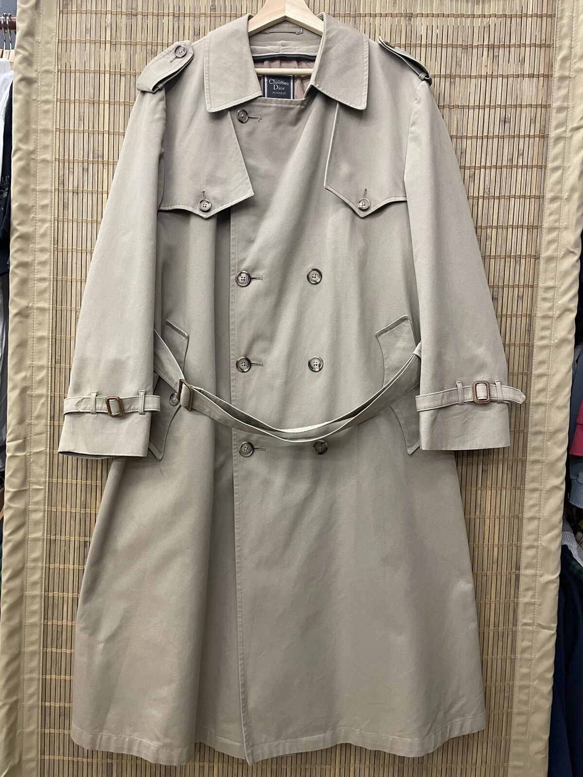 Trench coat long homme vintage ceinture Le Connaisseur taille 42