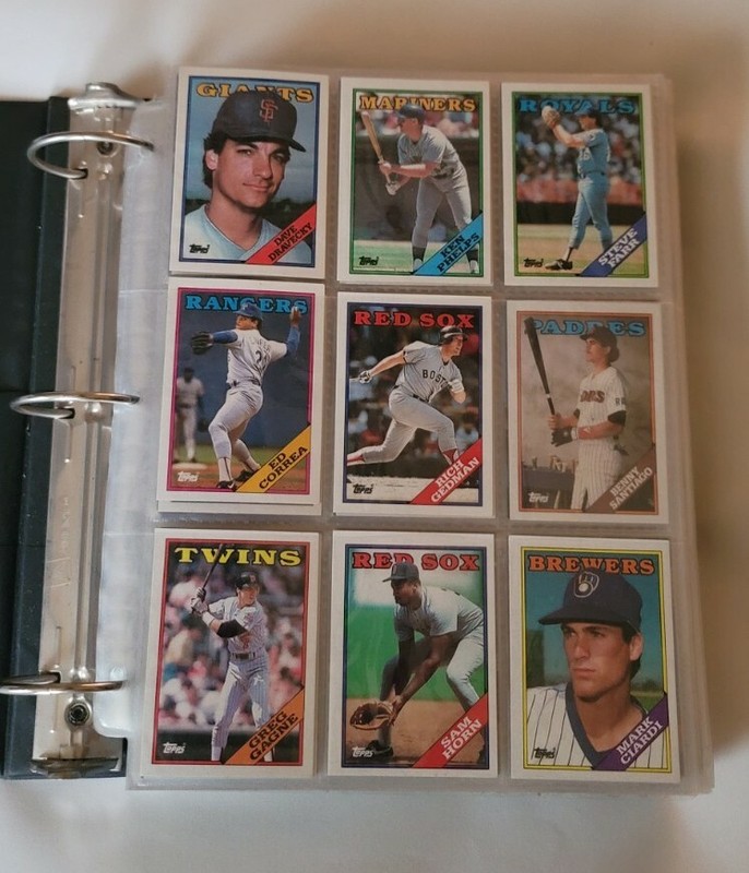 Baseball Cards Binder 300+ Cards Aprox. 5 Pounds 90s To 2000s, Topps
