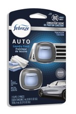 Febreze Car Vent Clip Air Freshener for Up to 30 Days, 2 Clips, Laundry Fresh