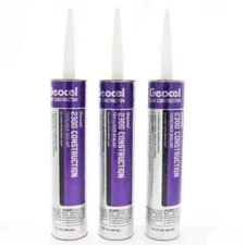 Geocel 2300 Construction Crystal Clear Tripolymer Elastomeric Sealant ~3pk