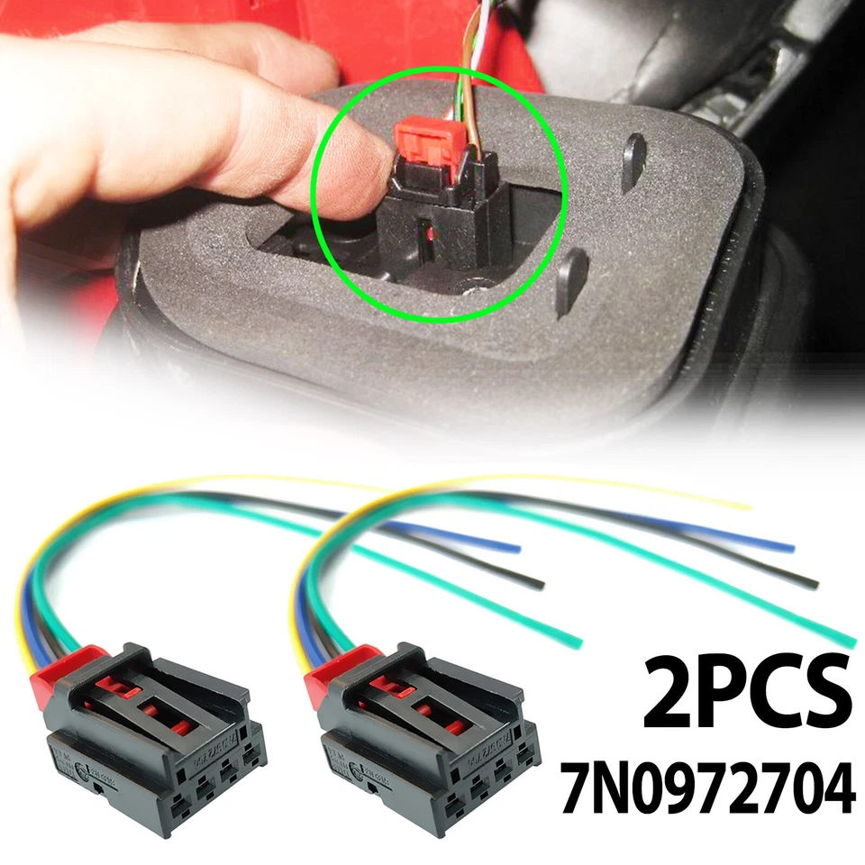 2pcs Tail Light Lamp Holder Plug For VW Audi Skoda Seat #7N0972704 - Image 3 of 4