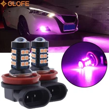 GLOFE Pink Purple 14000lm LED H8 TS CR Cornering Light Daytime Running Fog Lamp