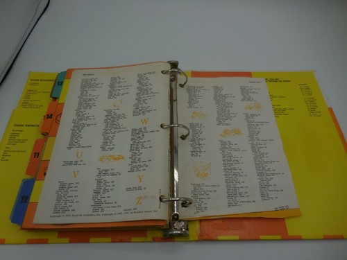 1974 The Illustrated Treasury of Cooking 3 Ring Notebook Cookbook - Picture 6 of 6