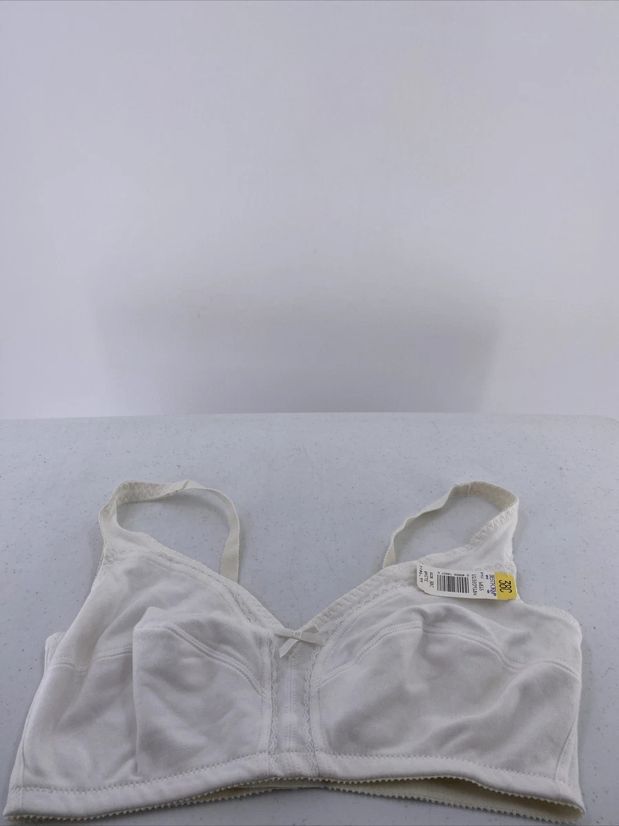 Vintage Bestform Bra White Wireless No Padding Style# 6815 Size