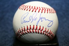 PAUL DEJONG AUTOGRAPHED SIGNED BASEBALL ST. LOUIS CARDINALS ILLIN0IS STATE