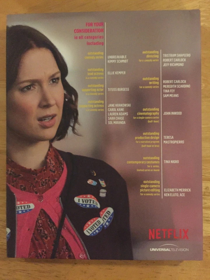 Unbreakable Kimmy Schmidt Season 1 FYC PRESS KIT Box Set Collectible DVD Netf Foto 2 de 2