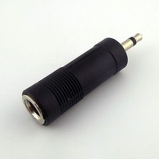 1pc 3.5mm 1/8" Male Plug Mono to 6.35mm 1/4" Female Jack Audio Adapter Converter