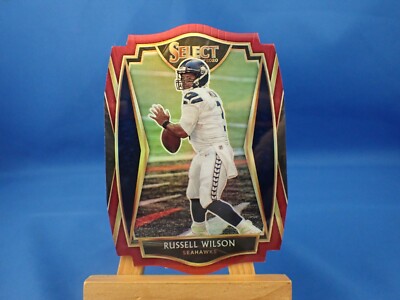 Russell Wilson Select 2020 Premier Level Maroon Die Cut Prizm