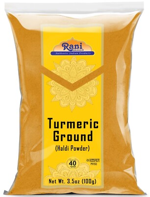 Rani Turmeric (Haldi) Root Powder Spice, (High Curcumin Content) 3.5oz (100g)
