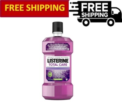 Listerine Total Care Anticavity Fluoride Mouthwash, Fresh Mint, 1 L