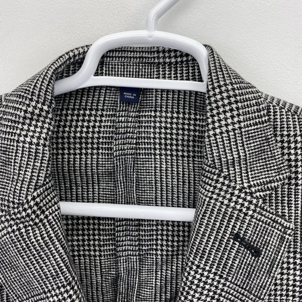 J. Crew Blazer мужской размер 40 костюм две кнопки Куртка Пальто бизнес Glen чек - Изображение 4 из 4