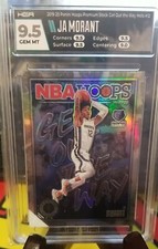 Ja Morant 2019 Hoops Premium Stock Get Out The Way Holo Prizm HGA 9.5 RC