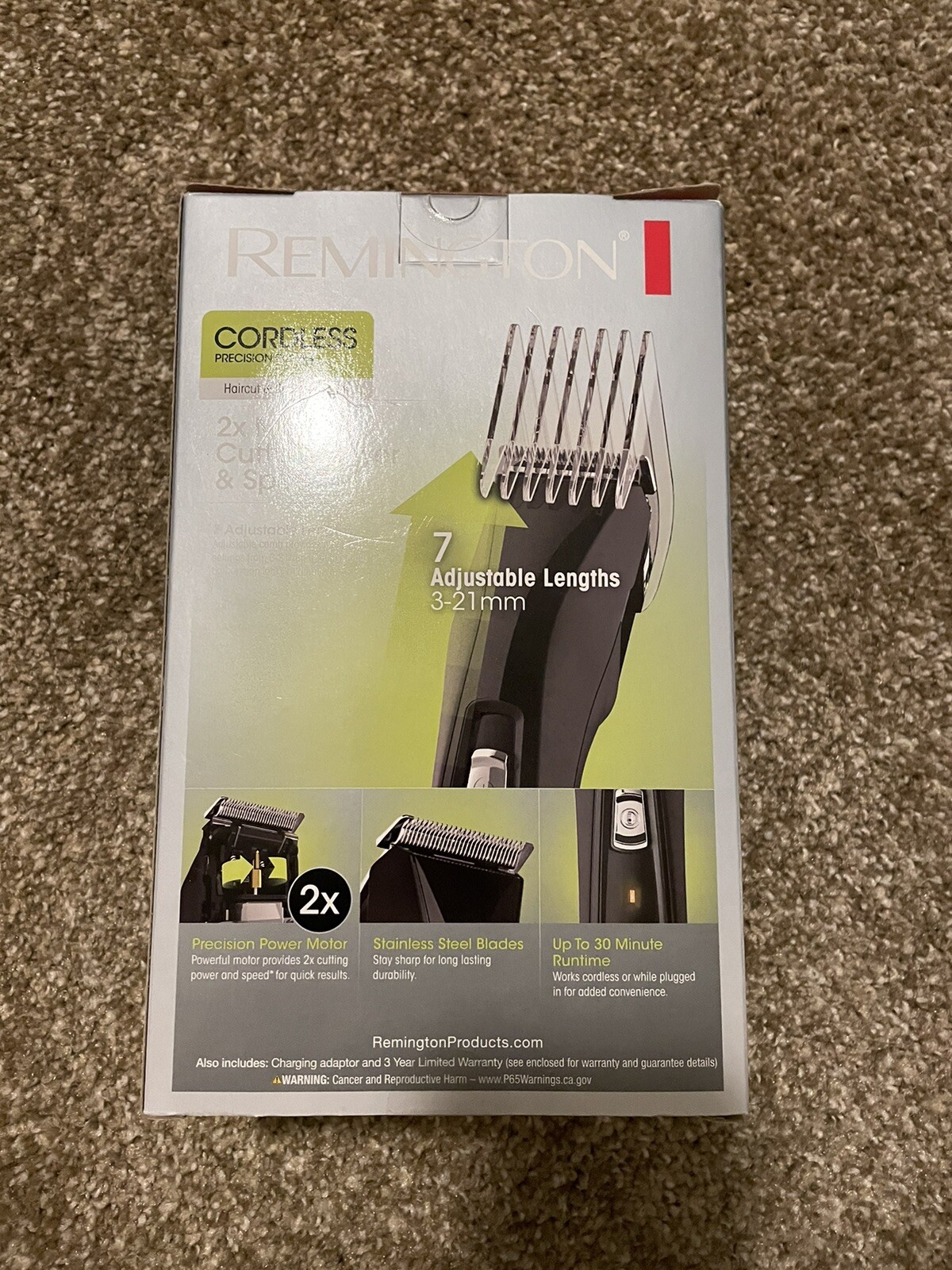 Remington Cordless Precision Power Haircut & Beard Trimmer with Adjustable Comb