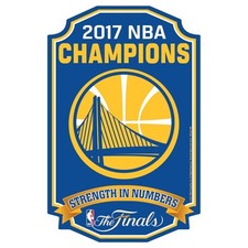 GOLDEN STATE WARRIORS 2017 NBA CHAMPS STRENGTH IN NUMBERS WOOD SIGN 11"X17'' NEW