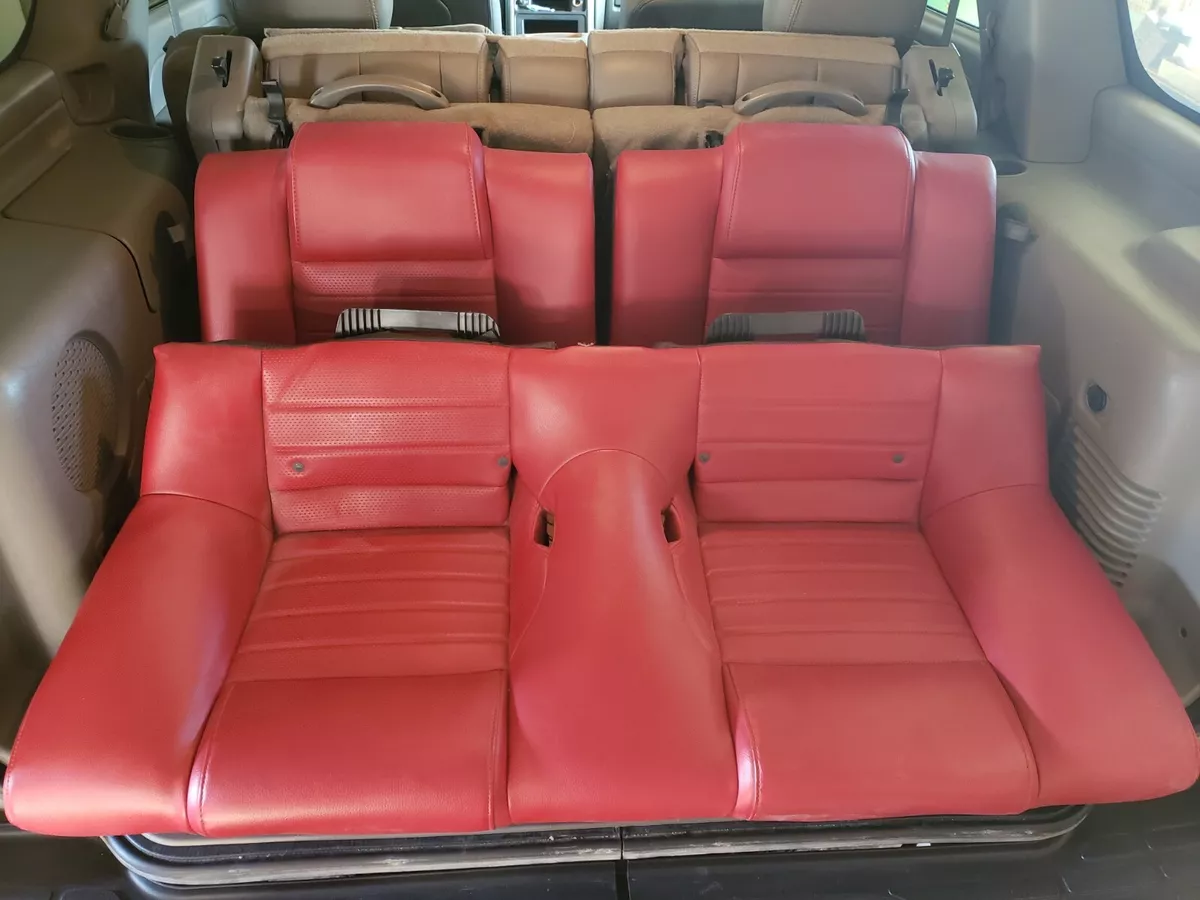 Oem Ford Mustang Gt Coupe Leather Rear Seat Red 2005 2006 2007